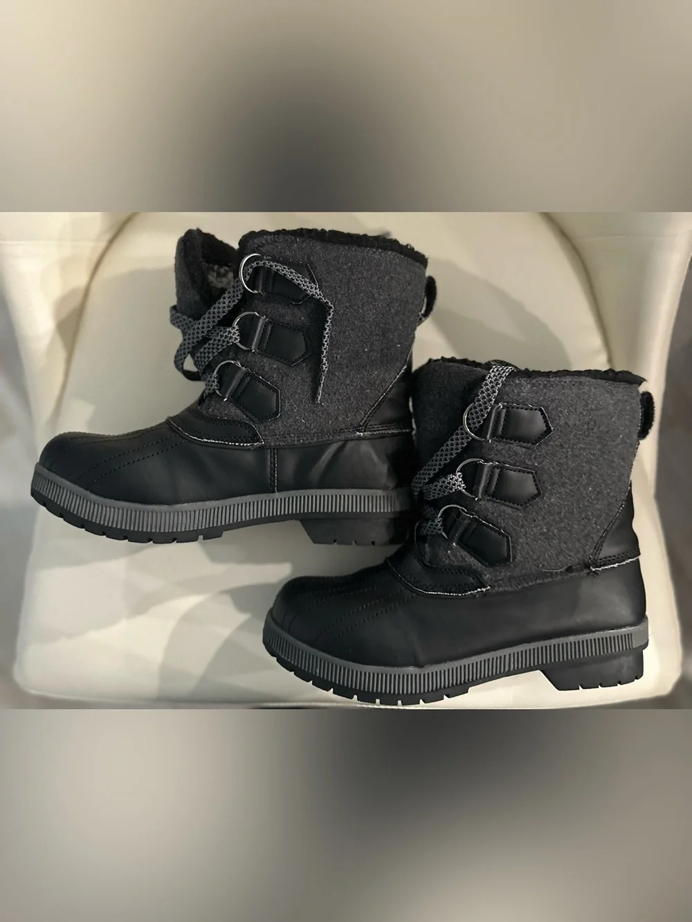 Sporto Black Women's Winter Lace-Up Boots